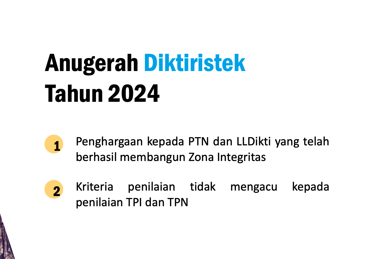 Anugerah Diktiristek Kategori Zona Integritas
